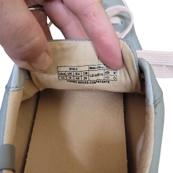 VIONIC Pro Mable Sneakers Leather Lace Up Comfort Gray Pink Women’s Size 11 - Picture 12 of 16